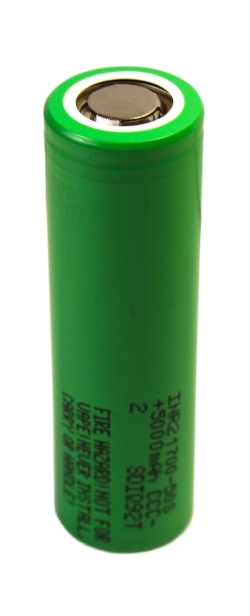 Аккумулятор Li-Ion высокотоковый Samsung INR21700-50S (длина 70,4 мм,3,6/4,2 В, 25 А, 5000 мАч, 11 мОм)