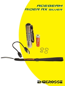 Фонарь ACEBEAM Rider RX Silver (1xАА/14500, Nichia 219F LED High CRI90, 650 лм, 96 м)