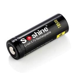 Аккумулятор Li-Ion Soshine 18500P-3.7-1400 (длина 51,7 мм, 3,7/4,2 В, 4 А, 1300 мАч, 60 мОм)