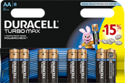 AA DURACELL TURBO MAX  LR6 Алкалиновая батарейка