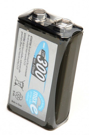 Ansmann maxE 9V "Крона" 300 mAh (реально 260-280 mAh)