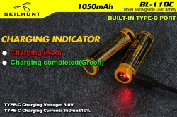 Skilhunt BL-110C 14500 2A 1050mAh 3,6/4,2V защищенный (ЗУ Type-C)