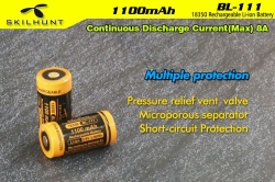 Skilhunt BL-111 18350 1100mAh 3.6V 8A