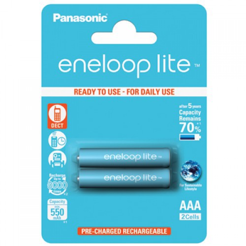 Eneloop Lite BK-4LCCE/2BE, 2 шт в блистере (AAA, 600 mAh)