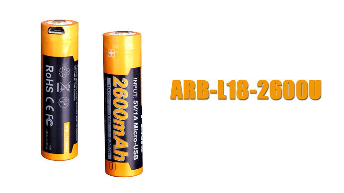 Аккумулятор Fenix ARB-L18-2600U (ЗУ microUSB)