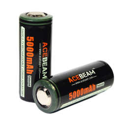 Аккумулятор Li-Ion высокотоковый ACEBEAM-ARC26650NP-500A (с защитой, длина 70,6 мм, 3,6/4,2 В, 12 A, 5000 мАч, 37 мОм)
