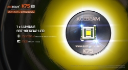 Фонарь Acebeam K75 2.0 (1xLuminus SBT-90.2, 4x18650, 6300lm, 2500m)