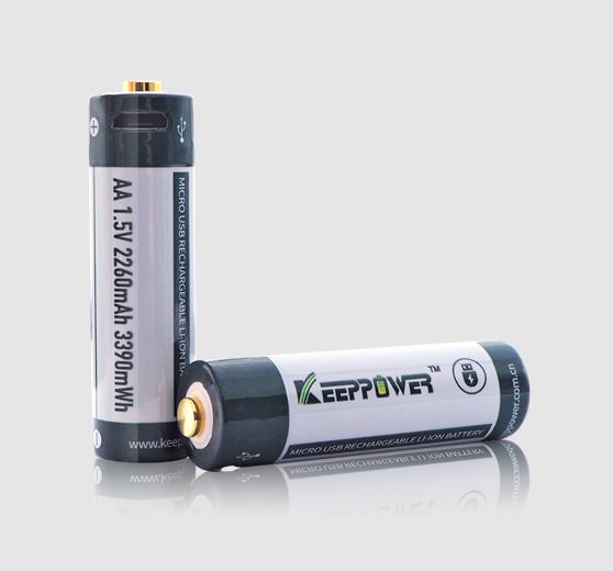 KeepPower AA/14500 Li-ion 1,5V 2260mAh P1450U2 (ЗУ microUSB)