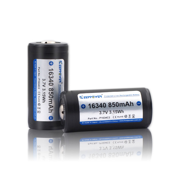 Аккумулятор KeepPower 16340 1,2A 850mAh 3,7/4,2 P1634C2 защищенный