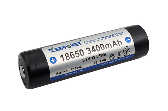 KeepPower 18650 8/10A 3400mAh 3,7/4,2 P1834C защищенный