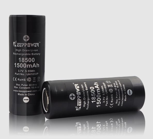 KeepPower IMR18500 15/22A 1500mAh 3,7/4,2V UH1850P