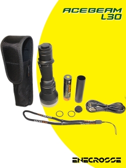 Фонарь Acebeam L30 5000K (1xCree  XHP 70.2, 1x20700/18650, встроенное ЗУ, 4000 лм, 373 м))