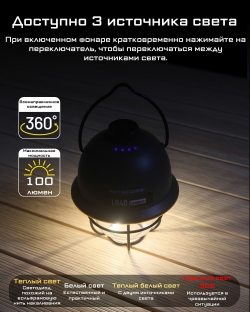 NITECORE LR40 Кемпинговый фонарь HIGH ARMY GREEN