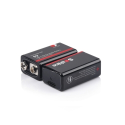 Аккумулятор Li-Ion Soshine LiUSB-9V-1000 (9 В, 0,4 А, 411 мАч, ЗУ USB-C)
