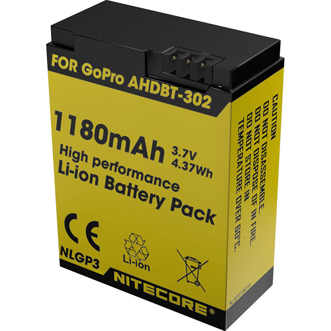 Niteсore NLGP3 AHDBT-302 для GoPro Hero3