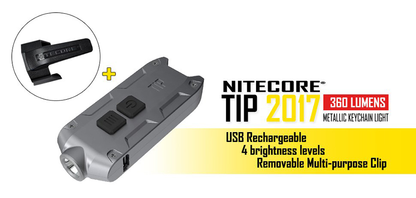 Nitecore TIP 2017 version Silver (XP-G2, 360lm, 74m)