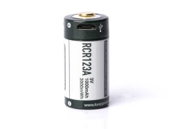 KeepPower RCR123A 3V 1000mAh P1634U2 (ЗУ microUSB)