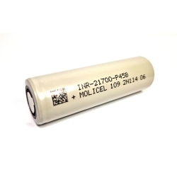 Аккумулятор Li-Ion высокотоковый Molicel INR21700-P45B (длина 70 мм, 3,6/4,2 В, 45 А, 4500 мАч, 7 мОм)