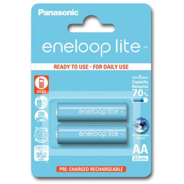 Eneloop Lite BK-3LCCE/2BE (AA, 1000 mAh) август 2016г.