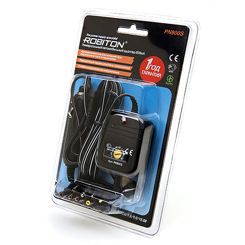 ROBITON PN800S  800мА BL1 Автомобильный адаптер