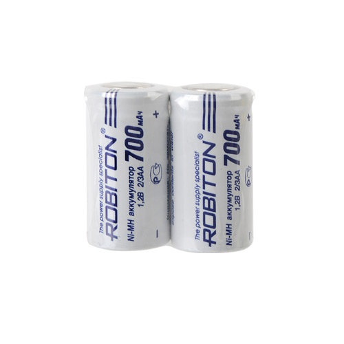 2/3AA 700mAh Ni-Mh 1,2V Robiton 700MH2/3AA-2 (цена за 1 шт)