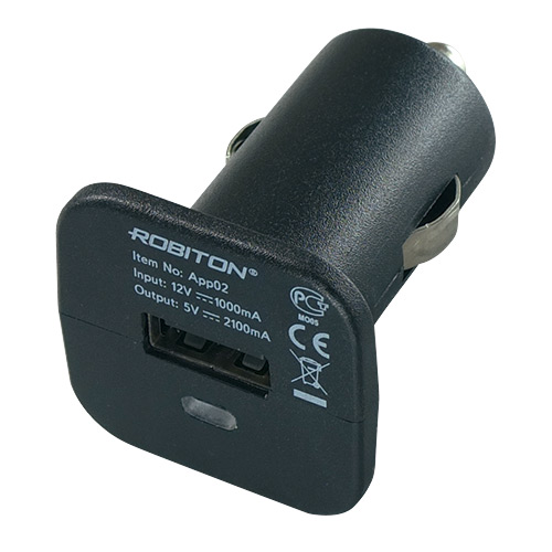 Robiton App02 Tiny Car Charger 2.1A iPhone/iPad