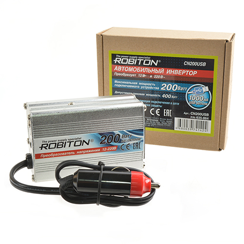 Robiton CN200USB 200W Автомобильный инвертор