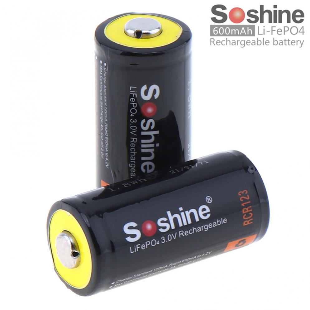 Soshine 16340 LiFePO4 3,2V защищенный (2020 г.в.)