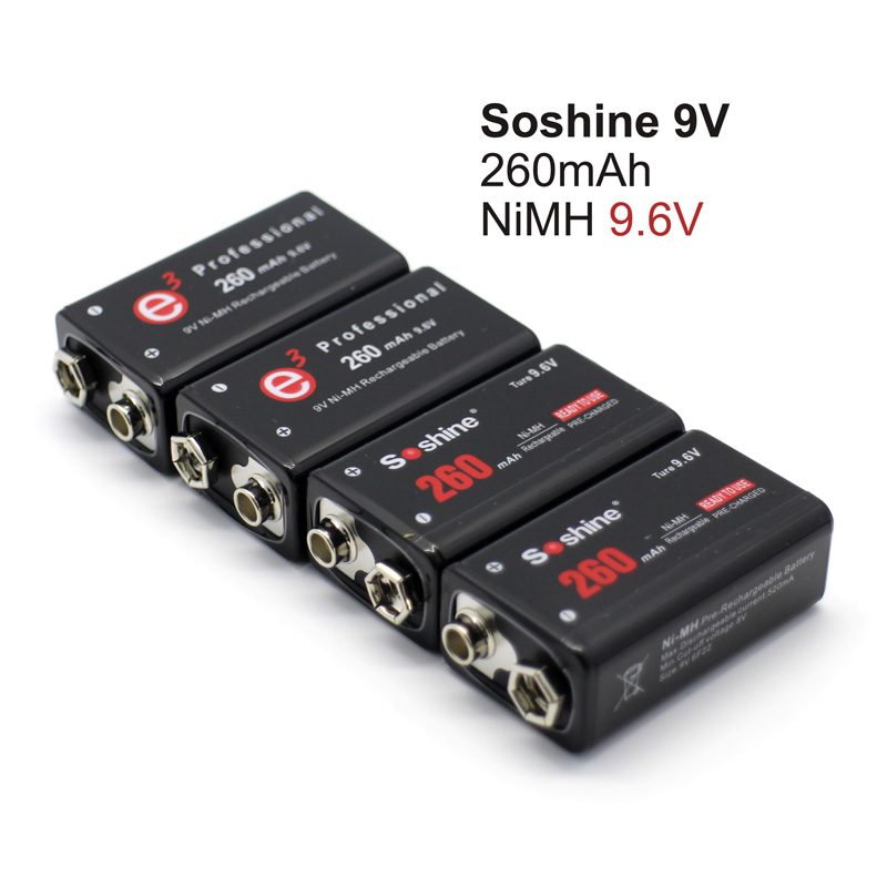 Soshine Ni-MH 9.6V 260 mAh (реально 180 mAh)