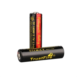 Аккумулятор Li-Ion TrustFire 14500 с платой защиты (длина 53 мм, 3,7/4,2 В, 800 мАч, 111 мОм)