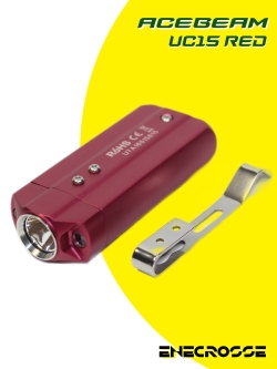 Фонарь-брелок Acebeam UC15 red (2хААА/10400, CREE XPL-HD/Red/UV, 1000 лм, 107 м)