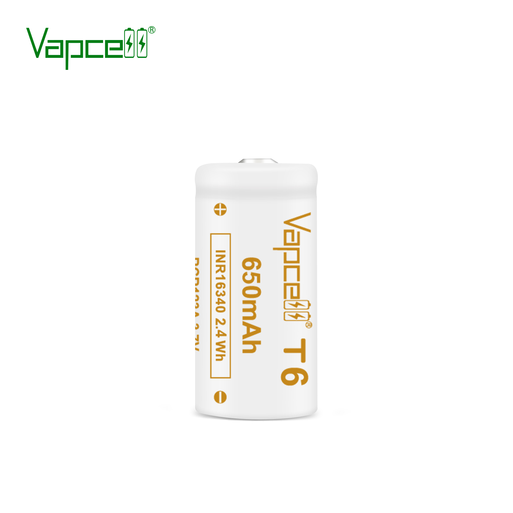 Vapcell INR16340 T6 6A 650mAh 3,6/4,2V