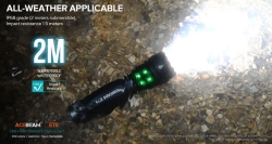 Acebeam E75 5000K Green (4хNichia 519A-V1 High CRI90, 1x21700, 3000lm, 210m)