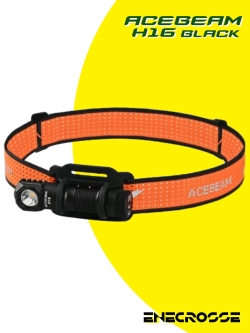 Acebeam H16 Black (1xNichia 519A NW 5000K High CRI 90, 1x14500/AA, 650lm, 86m)