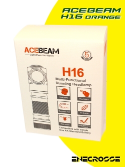 Acebeam H16 Orange (1xNichia 519A-V1 NW 5000K High CRI 90, 1x14500/AA, 650lm, 86m)