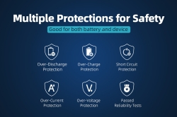 Аккумулятор Li-Ion высокотоковый XTAR 21700HP (с защитой, длина 75 мм, 3,6/4,2 В, 25 A, 5000 мАч, 18 мОм)