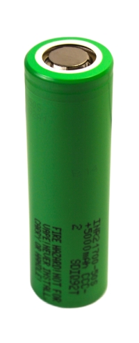 Аккумулятор Li-Ion высокотоковый Samsung INR21700-50S (длина 70,4 мм,3,6/4,2 В, 25 А, 5000 мАч, 11 мОм)