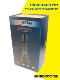 Фонарь Acebeam P18 Defender (4 x Luminus SFT-40 CW 6500K, 1x21700, 5000 лм, 629 м)