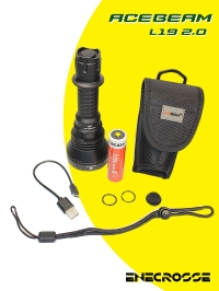 Фонарь Acebeam L19 2.0 White LED (1xLuminus SFT-40 HI, 1x21700, 2200 лм, 1083 м)
