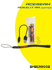 Фонарь Acebeam Pokelit AA Copper (1xNichia 519A 5000K CRI90, 1xAA/14500, 500lm, 80m)