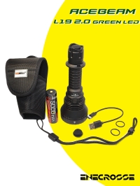 Фонарь Acebeam L19 2.0 Green LED (1x Osram KP CSLPM1.F1, 2200 лм, 1520 м)