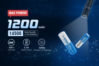 Аккумулятор Li-Ion XTAR 14500 (длина 50,2 мм, 3,6/4,2 В, 1200 мАч, 2,5 A)