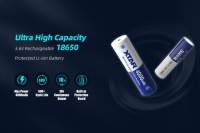 Аккумулятор Li-Ion XTAR 18650 (длина 69,5 мм, 3,6 В, 4000 мАч, 10 A)