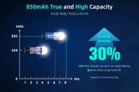 Аккумулятор Li-Ion XTAR 16340 (длина 34,1 мм, 3,6/4,2 В, 850 мАч, 2,5 A)
