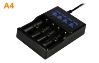 Зарядное устройство Acebeam A4 (для 1-4 аккумуляторов Li-ion/Ni-Mh от 30 до 81 мм, LCD дисплей)
