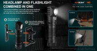 Acebeam H16 Black (1xNichia 519A NW 5000K High CRI 90, 1x14500/AA, 650lm, 86m)