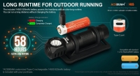 Acebeam H16 Black (1xNichia 519A NW 5000K High CRI 90, 1x14500/AA, 650lm, 86m)