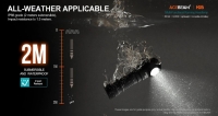 Acebeam H16 Black (1xNichia 519A NW 5000K High CRI 90, 1x14500/AA, 650lm, 86m)