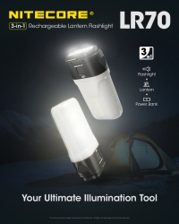 Nitecore LR70 HIGH black (бел.свет, 2x21700, 3000lm, 300m, USB-C)