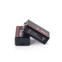 Аккумулятор Li-Ion Soshine LiUSB-9V-1000 (9 В, 0,4 А, 411 мАч, ЗУ USB-C)